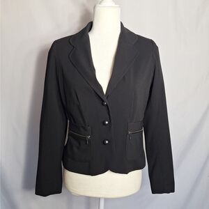 Worthington Womens Blazer Long Sleeve Black Career Professional Small